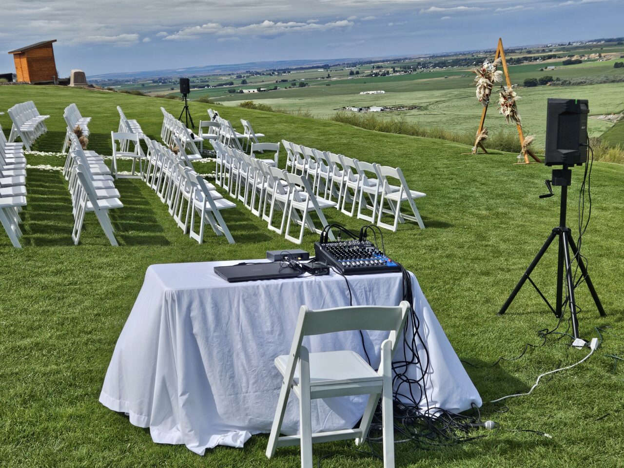 Heat Entertainment DJ setup at wedding