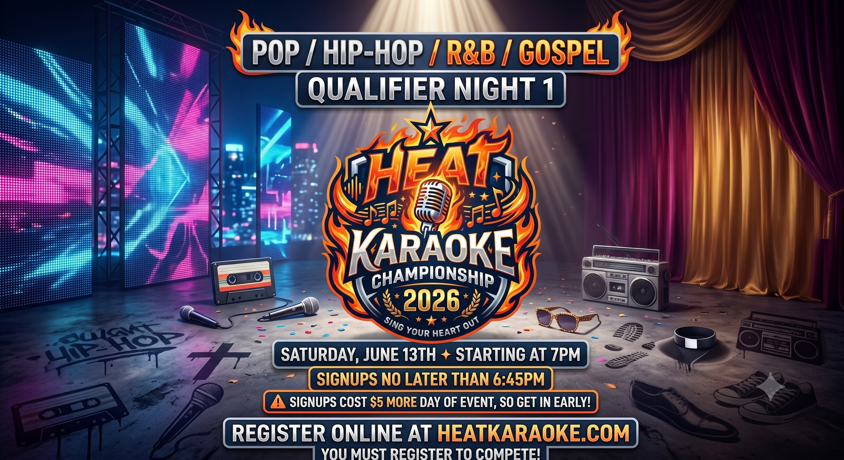 Heat Karaoke Championships - Pop-HipHop-RandB-Gospel Qualifier 1