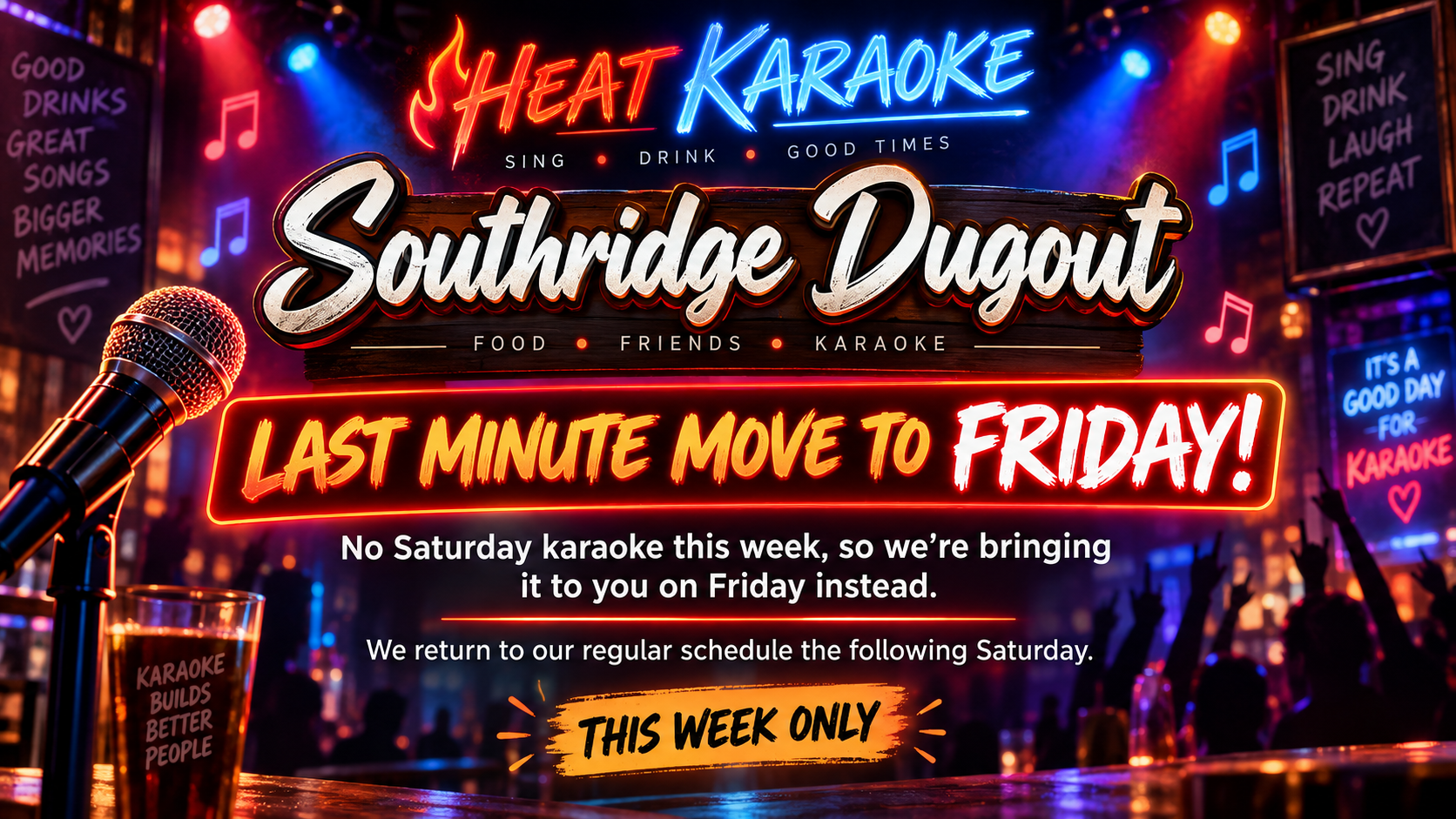 Friday Night Karaoke at Southridge Dugout