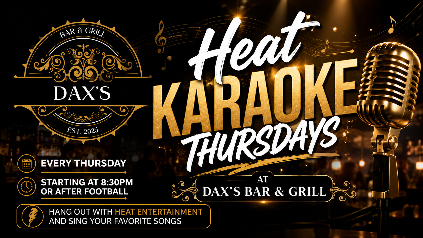 Thursday Karaoke Night at Dax's Bar and Grill