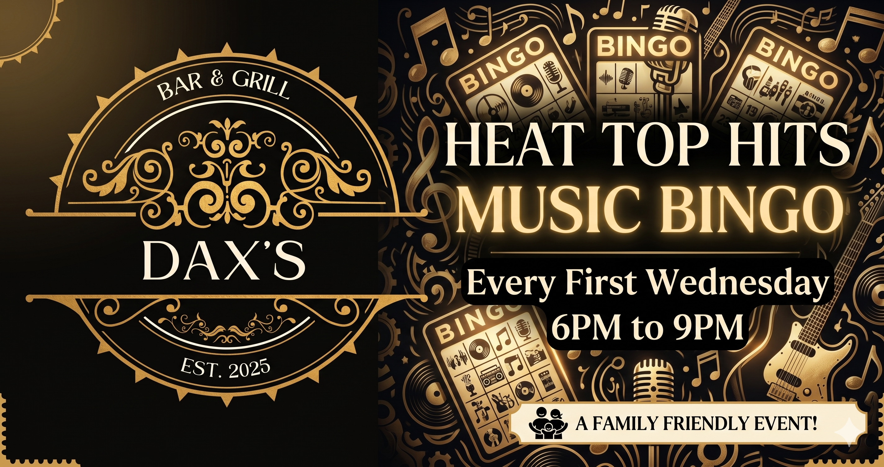 Heat Top Hits Music Bingo - First Weds - Family Friendly