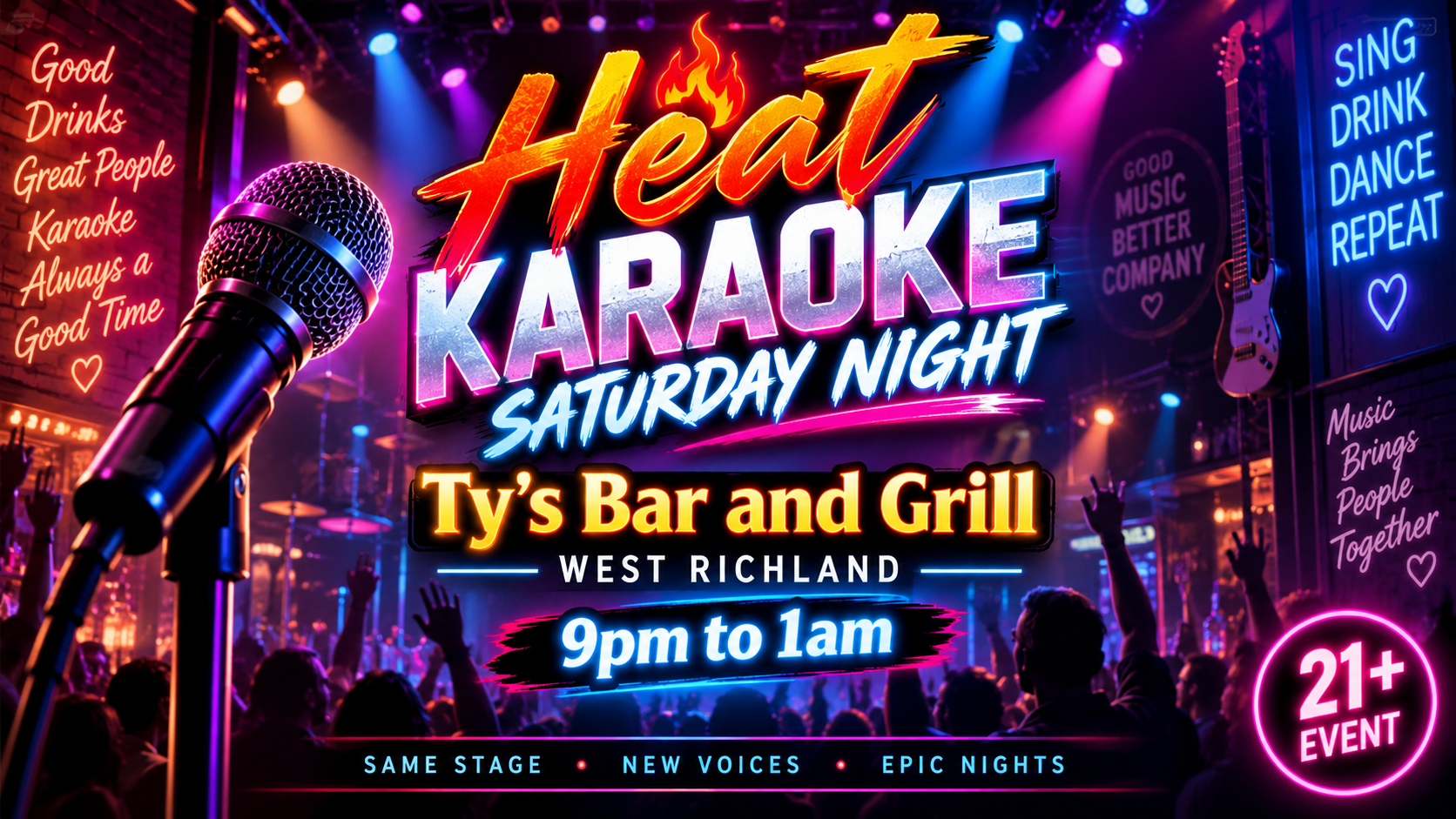 Saturday Night Karaoke in West Richland at Ty's Bar and Grill