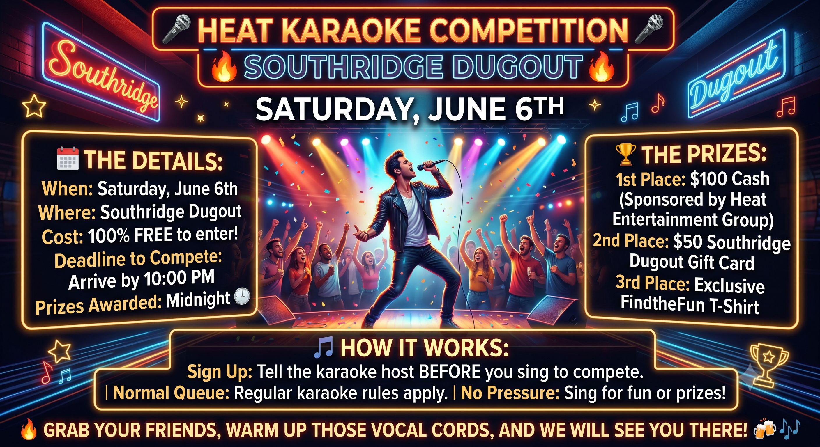 Special One Night Karaoke Competition - $100 Cash for First Place - Free Entry