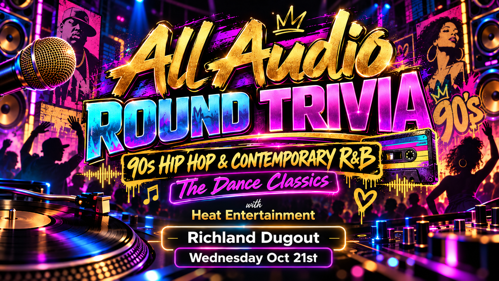 ALL AUDIO ROUND TRIVIA: 90s HIP-HOP & CONTEMPORARY R&B — THE DANCE CLASSICS!