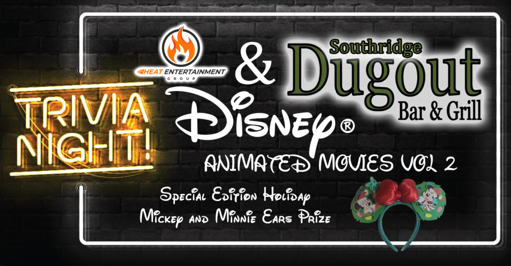 Volume 2 of our Disney Animated Movies Trivia at Southridge Dugout