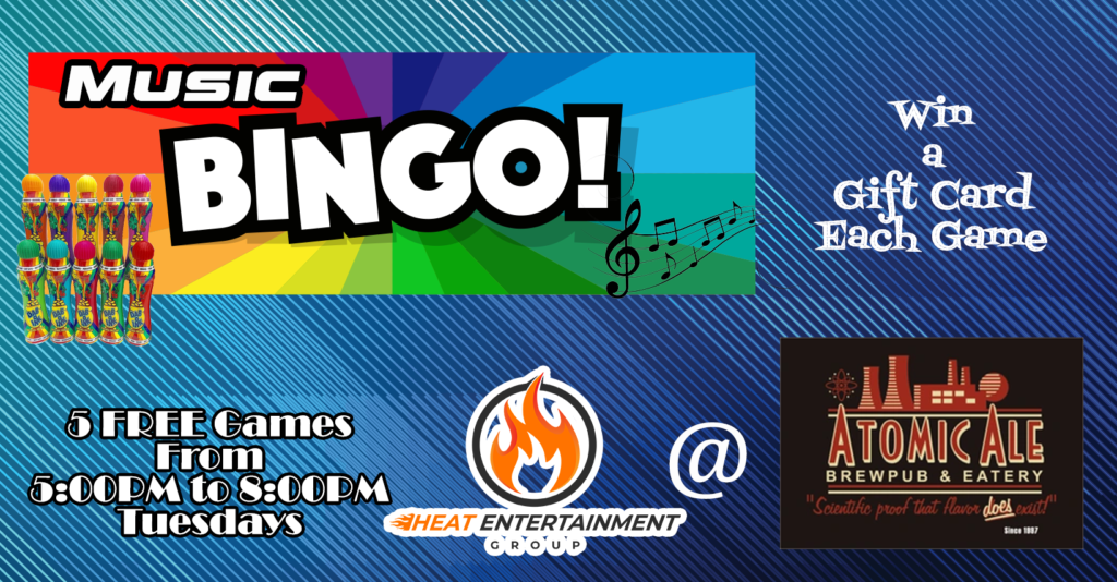 Music Bingo at Atomic Ale Brewpub and Eatery