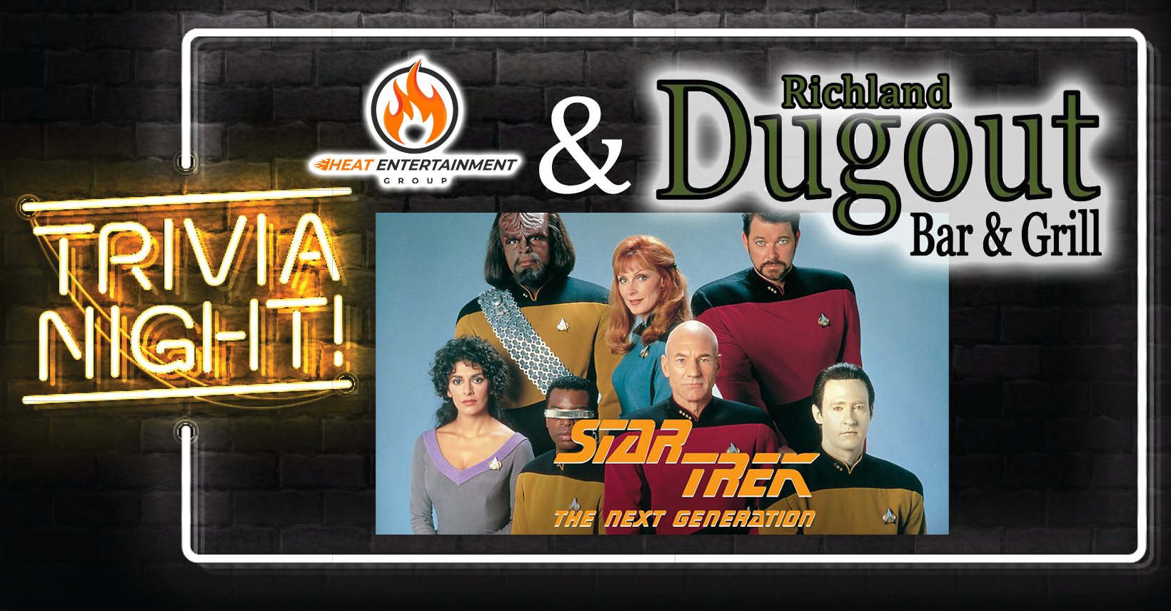 Star Trek the Next Generation Trivia at Richland Dugout with Heat Entertainment