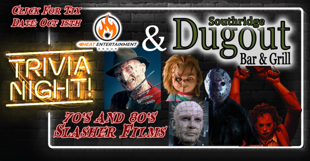 Slasher Films of the 70s and 80s Trivia with Heat Entertainment Group