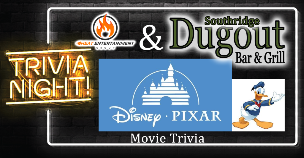 Disney Pixar Movie Trivia at Southridge Dugout