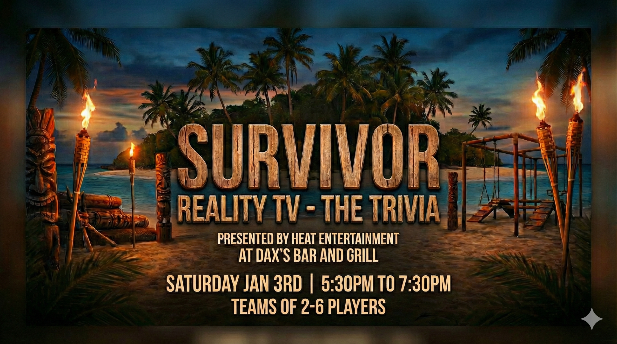 Survivor the Reality TV Show - A Trivia at Daxs Bar and Grill