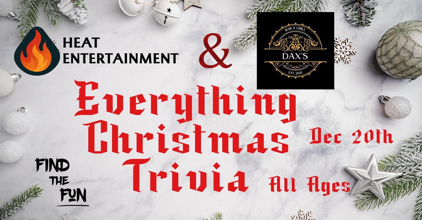 Everything Christmas Trivia an All Ages Replay at Daxs Bar and Grill