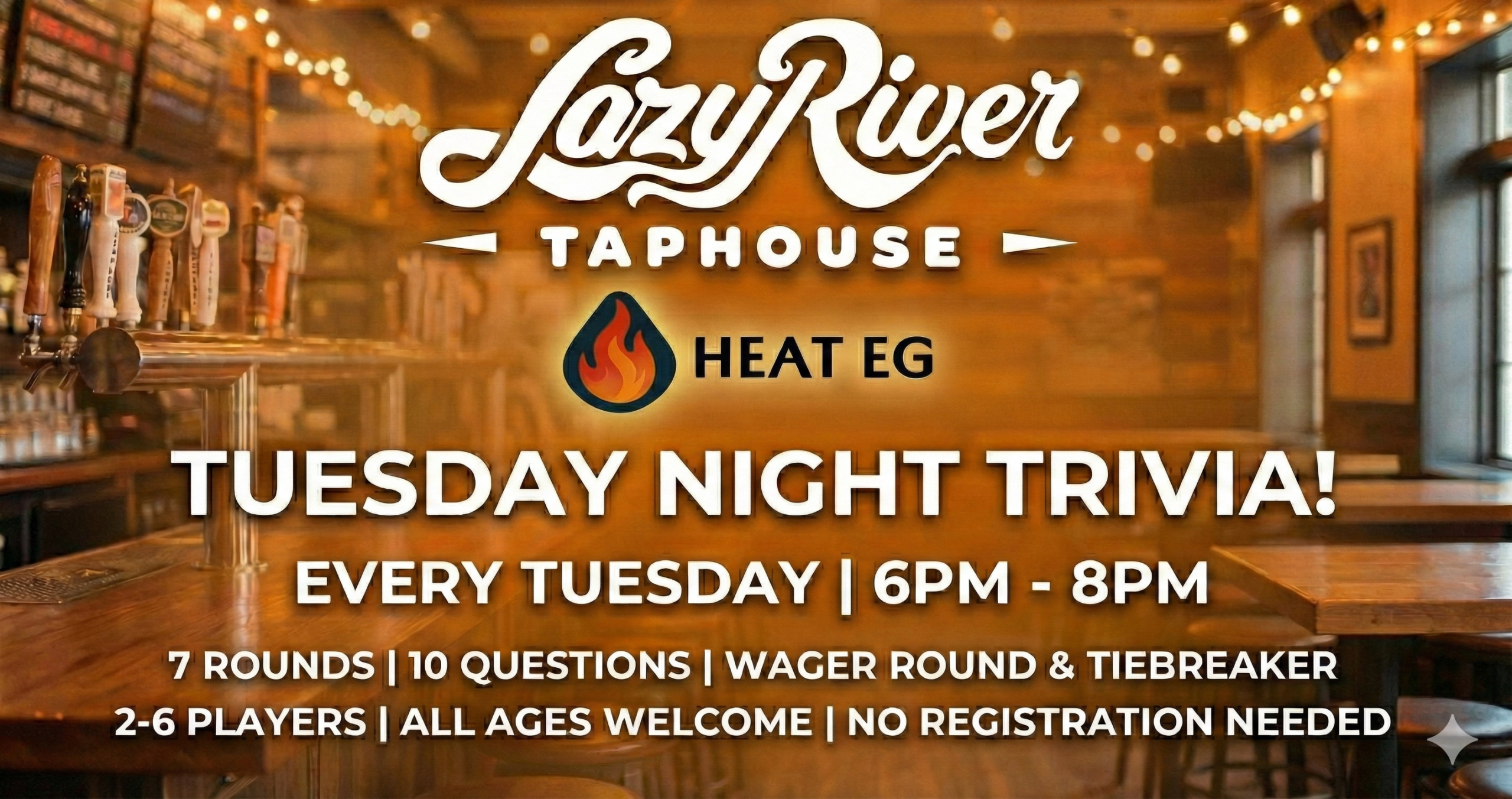 Tuesday Evening Trivia at Lazy River Taphouse