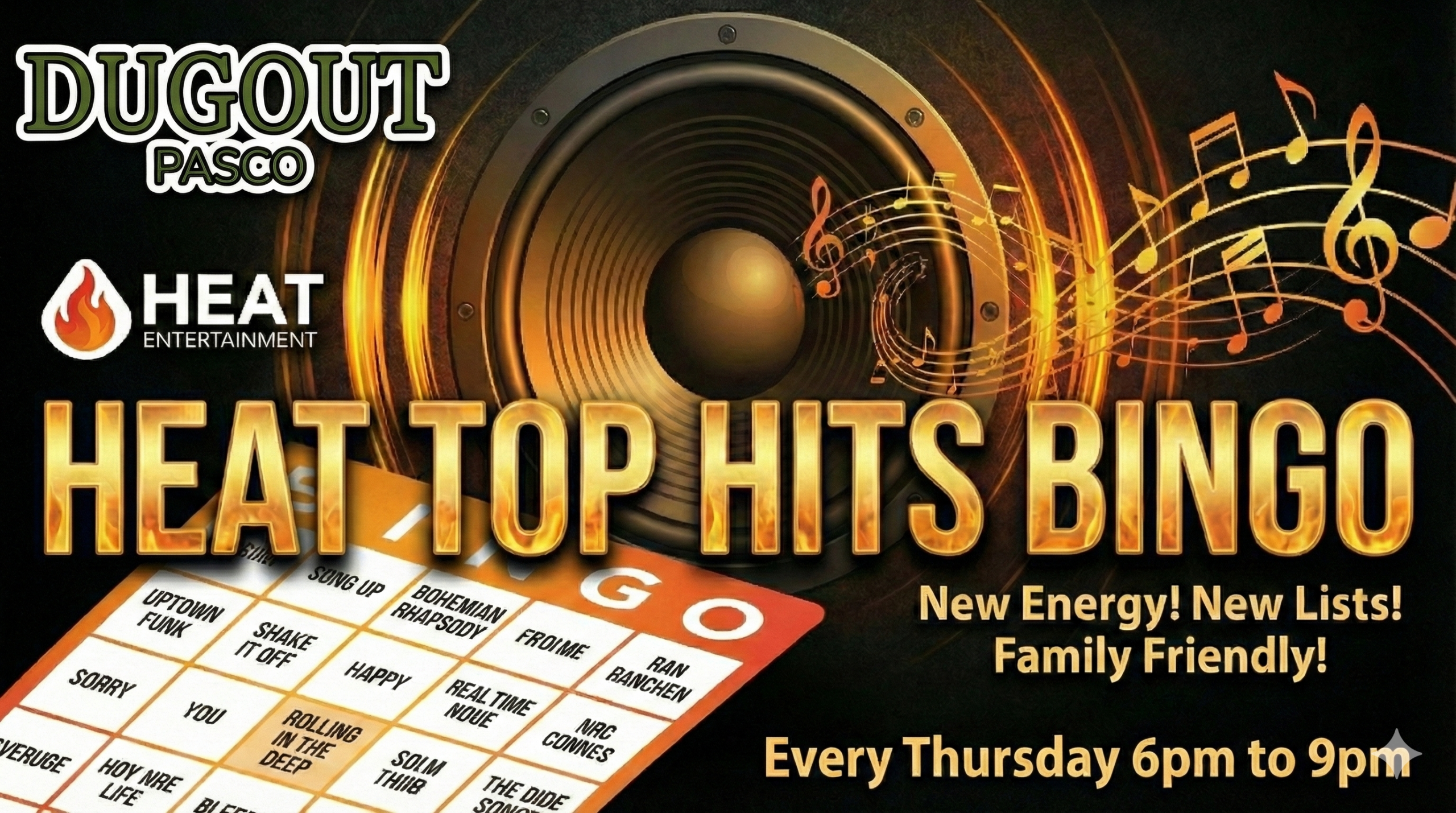 Heat Top Hits Bingo at Pasco Dugout