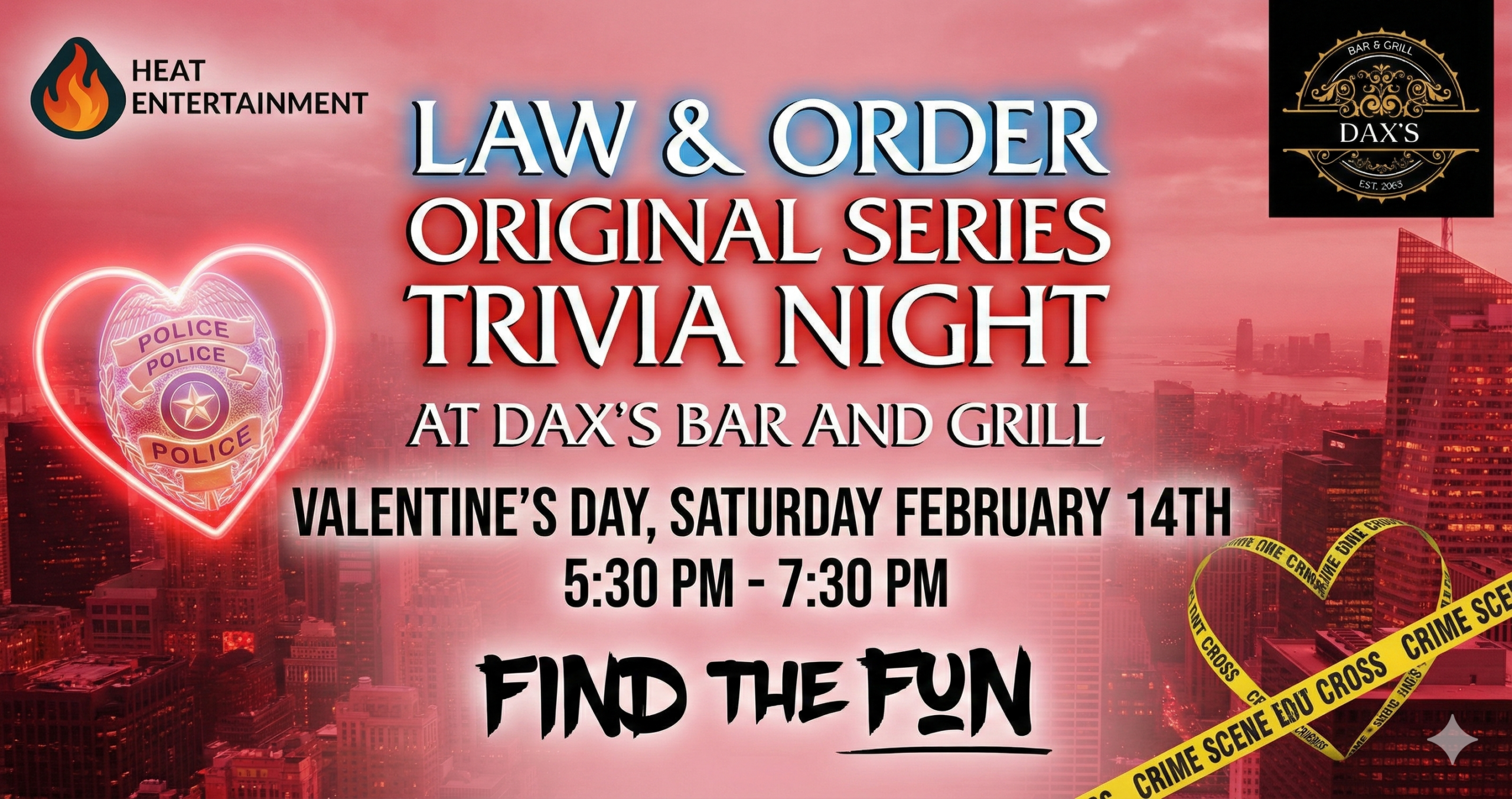 Law and Order Original Series Trivia Night at Dax's Bar and Grill
